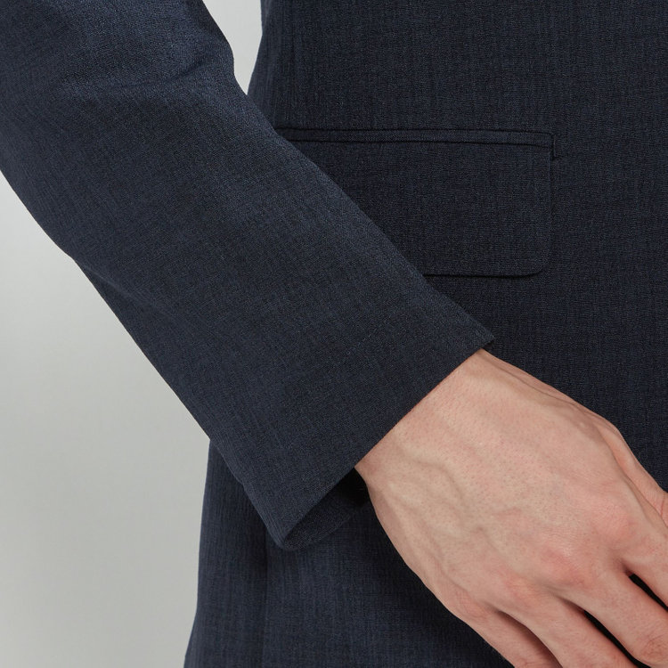 シルバーライン 【RBC】【春夏】3釦段返りシングルスーツ 2タック/ネイビー/ドローコード&ウエストシャーリング/※パンツ裾上げ済仕様 紺中間