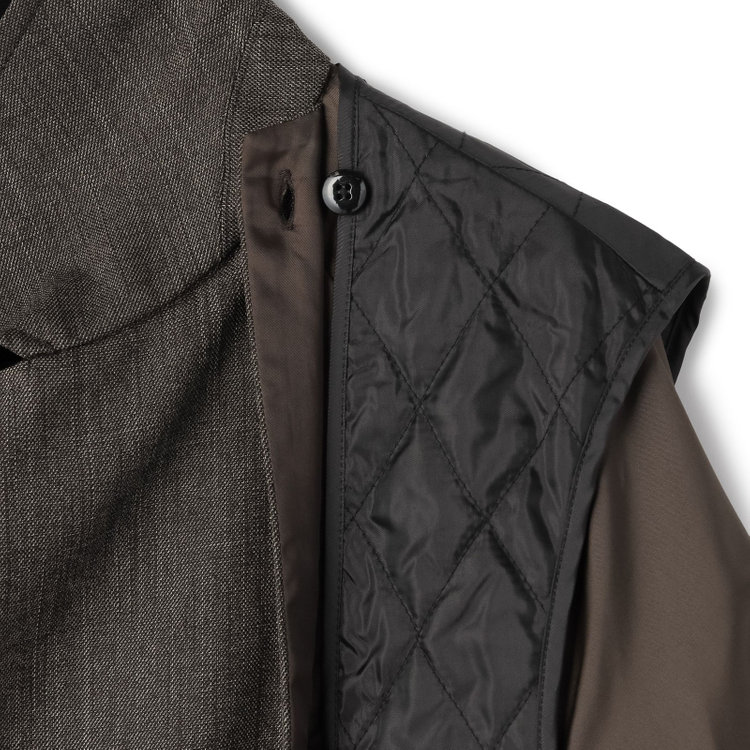 ブラックライン 【RBC】【カセット企画】ステンカラーラグランスリーブコート/ブラウン 茶中間