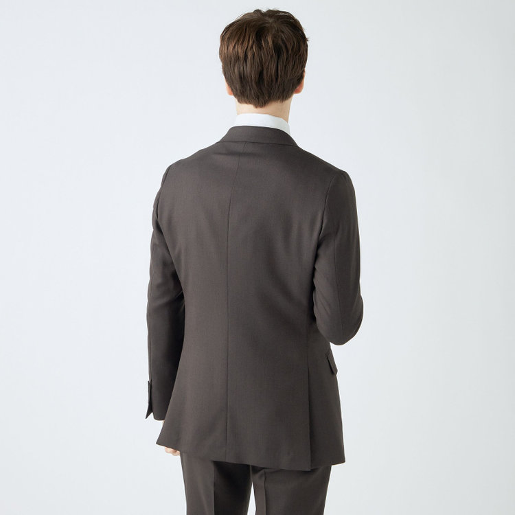 シルバーライン 【CLASSICO TAPERED】【秋冬】2釦シングルスーツ 1タック/ブラウン/super extra fine merino wool Raymond/※裾上げ必要 茶中間