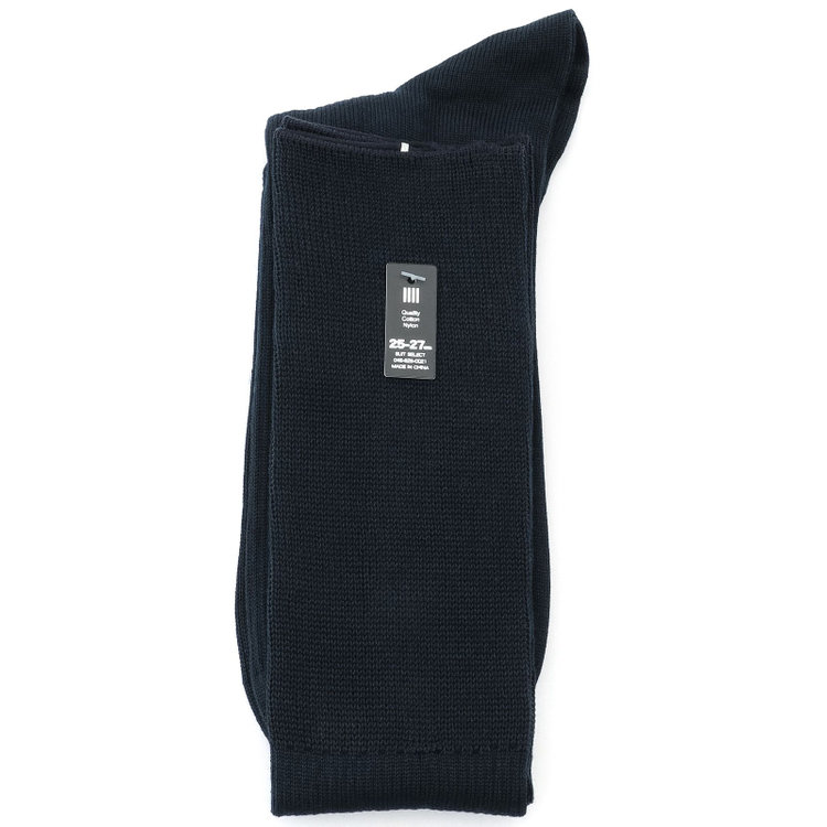 スーツセレクト 【発送在庫あり】ソックス/ネイビー×リブ/ロングタイプ/（25cm～27cm） 紺中間