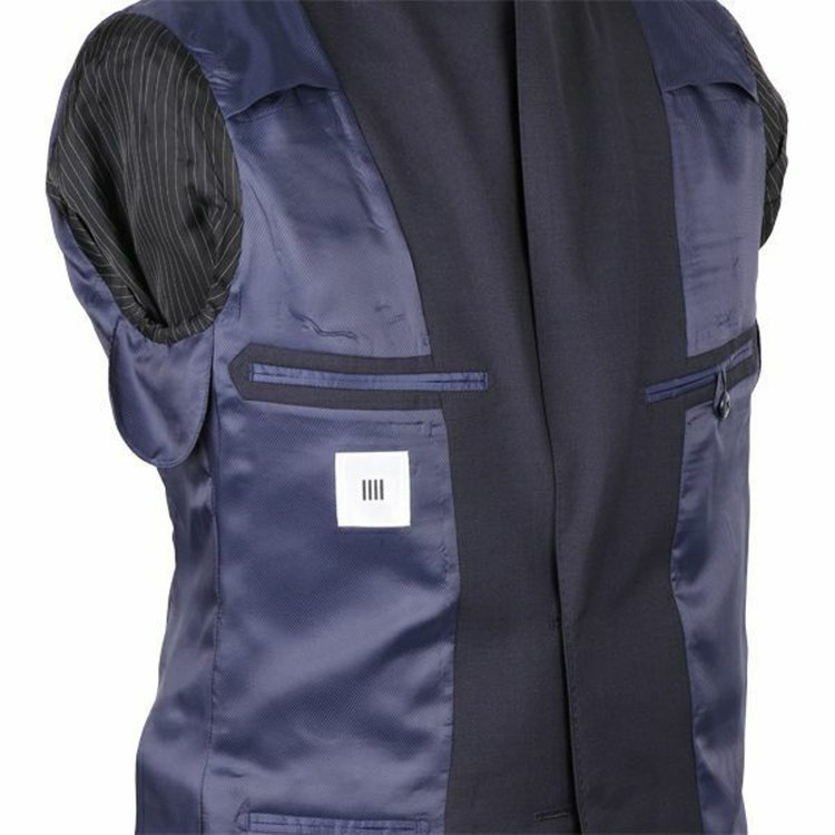 スーツセレクト 【WEB限定/OUTLET】【CLASSICO TAPERED】【年間】ウールブレンド2釦ジャケット/ネイビー×ソリッド+メタル釦 ネイビー系(紺)