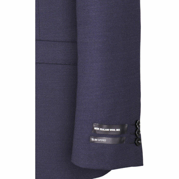 スーツセレクト 【WEB限定/OUTLET】【SLIM TAPERED_2】【秋冬】2釦シングルスーツ 0タック/ネイビー×ソリッド/NEW ZEALAND WOOL MIX/4S ネイビー系(紺)