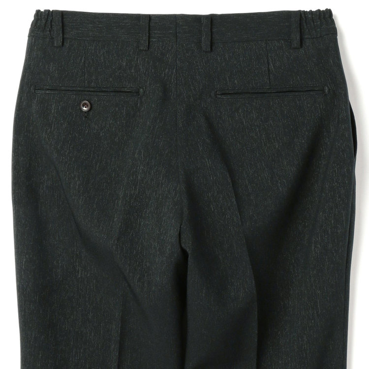 ブラックライン 【SLIM TAPERED_2】【秋冬】2釦シングルスリーピーススーツ 0タック/グリーン/ウエストシャーリング/4S SUSTAINABILITY&ECOLOGY FABRIC/※パンツ裾上げ済仕様 緑濃色