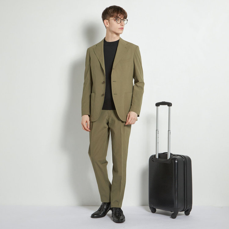 シルバーライン 【RBC】【春夏】2タックパンツ/カーキ/ウエストシャーリング仕様/4S AIR/※裾上げ必要 緑中間