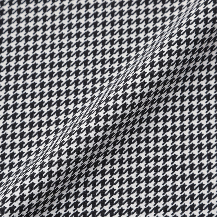 シルバーライン 【SL/長袖】ボウタイ取り外し2WAYプルオーバー/ブラック＆ホワイト×ハウンドトゥース/「ウォッシャブル」「ストレッチ」「防シワ」「UV加工」「静電気防止」 その他