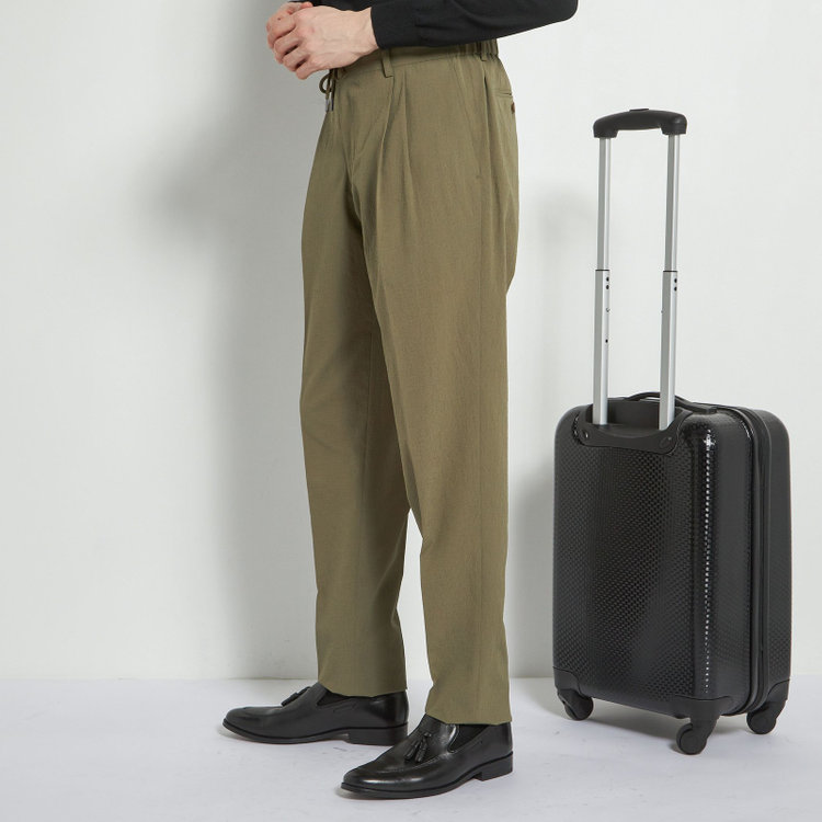 シルバーライン 【RBC】【春夏】2タックパンツ/カーキ/ウエストシャーリング仕様/4S AIR/※裾上げ必要 緑中間