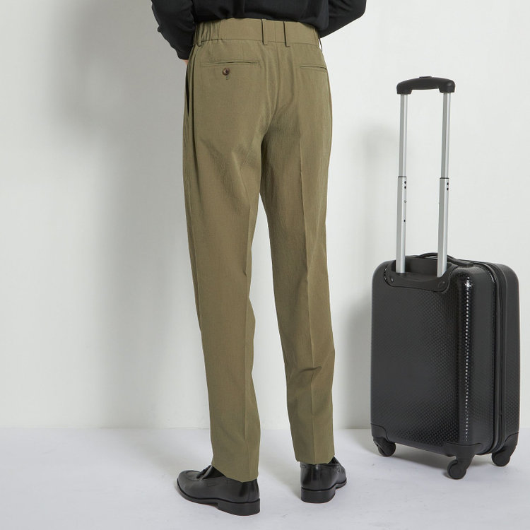 シルバーライン 【RBC】【春夏】2タックパンツ/カーキ/ウエストシャーリング仕様/4S AIR/※裾上げ必要 緑中間