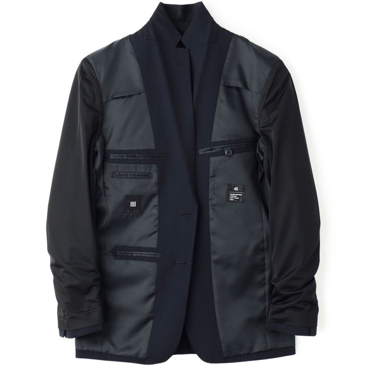 SUIT SELECT　アウトレット 【WEB限定/OUTLET/汚れ・キズ等有】【SLIM TAPERED_2】【年間】2釦シングルテーパードパンツスーツ 0タック/ネイビー×シャドーストライプ/ウエストシャーリング/4S/※パンツ裾上げ済仕様※ステッチほつれ 紺中間