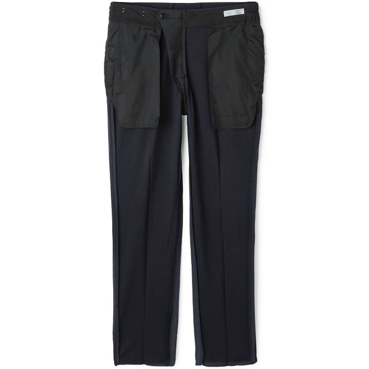シルバーライン 【CLASSICO TAPERED】【春夏】1タックテーパードパンツ/ネイビー/ウエストシャーリング仕様/4S SUSTAINABILITY&ECOLOGY FABRIC/※裾直し必要 紺濃色