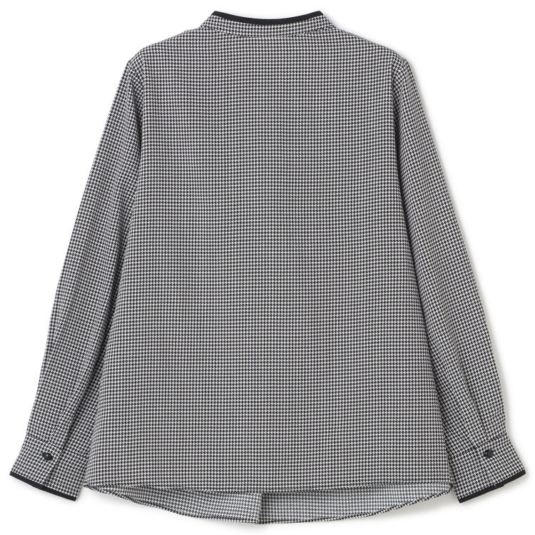 シルバーライン 【SL/長袖】ボウタイ取り外し2WAYプルオーバー/ブラック＆ホワイト×ハウンドトゥース/「ウォッシャブル」「ストレッチ」「防シワ」「UV加工」「静電気防止」 その他