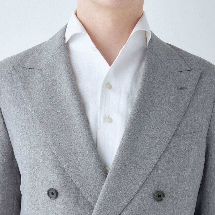 シルバーライン 【RBC】【春夏】6釦2掛けダブルジャケット/グレー/パッチポケット/4S SUSTAINABILITY&ECOLOGY FABRIC グレー淡色