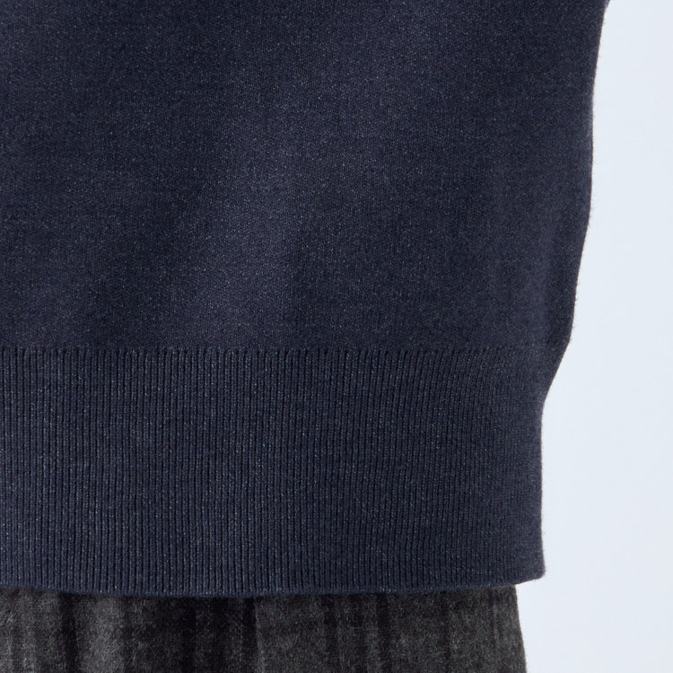 シルバーライン  【SL】【秋冬】ハイネック ニットセーター/ネイビー 紺中間