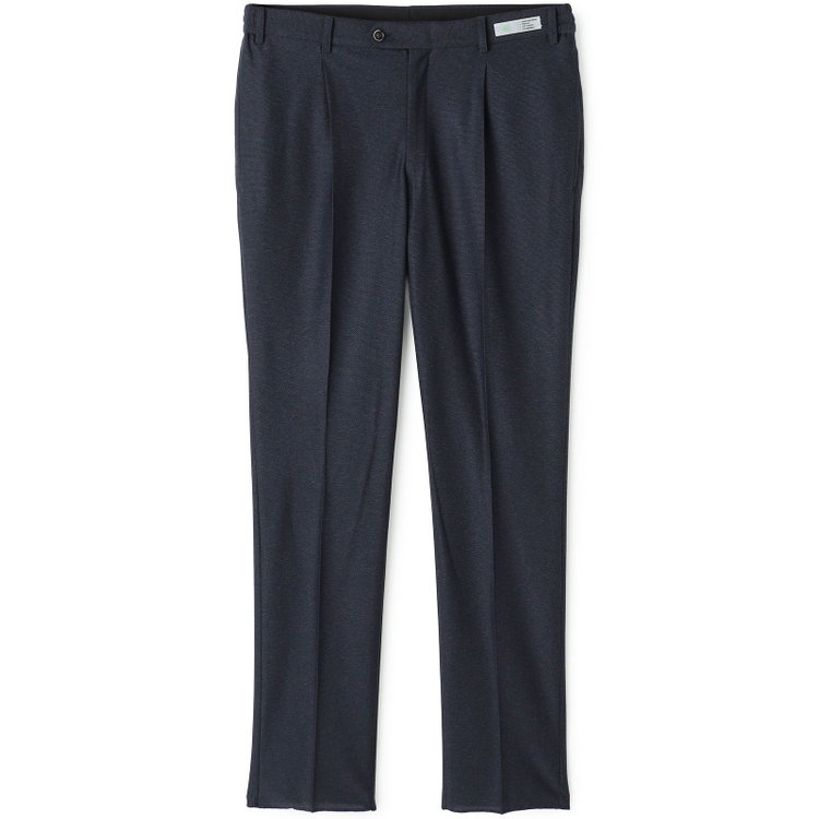 シルバーライン 【CLASSICO TAPERED】【春夏】1タックテーパードパンツ/ネイビー/ウエストシャーリング仕様/4S SUSTAINABILITY&ECOLOGY FABRIC/※裾直し必要 紺濃色
