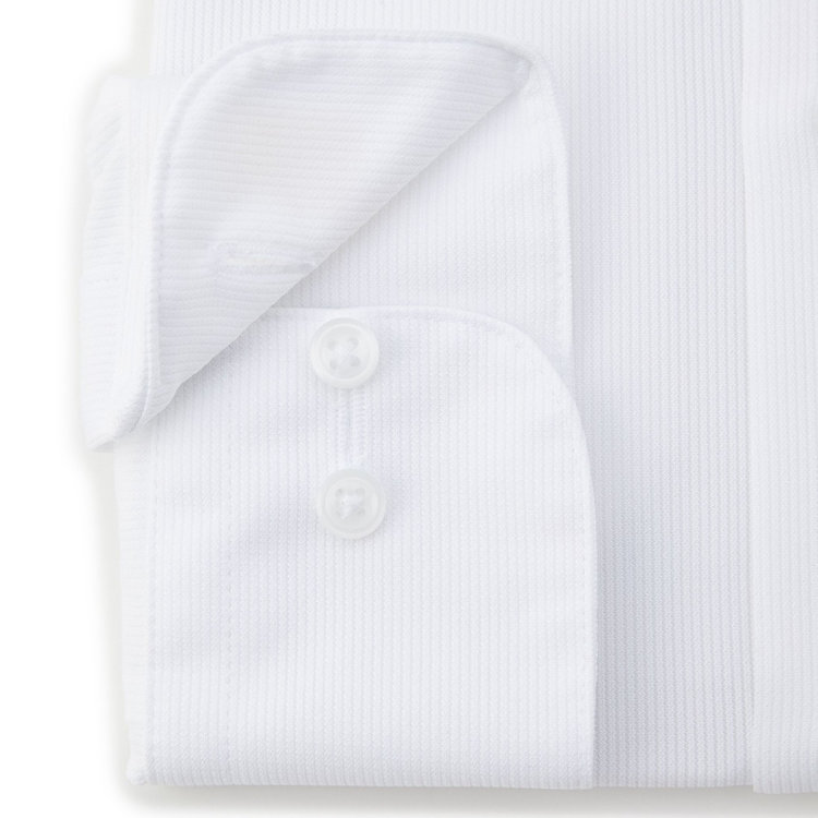 ブラックライン 【発送在庫あり】【WEB限定】【BLACK LINE】ボタンダウンワイシャツ/ホワイト×ドビーストライプ/「4S」スーパーノンアイロン・ストレッチ 白