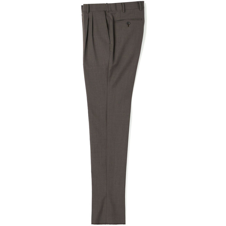 シルバーライン 【CLASSICO TAPERED】【春夏】2釦ピークドラペルスーツ 2タック/ブラウン/MARZOTTO/※裾上げ必要 茶濃色