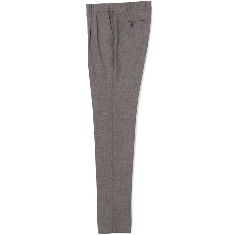 シルバーライン 【発送在庫あり】【CLASSICO TAPERED】【春夏】3釦段返りシングルスーツ 2タック/ブラウン/パッチポケット/ウエストムーブ仕様/MARZOTTO/※パンツ裾直し必要 茶中間