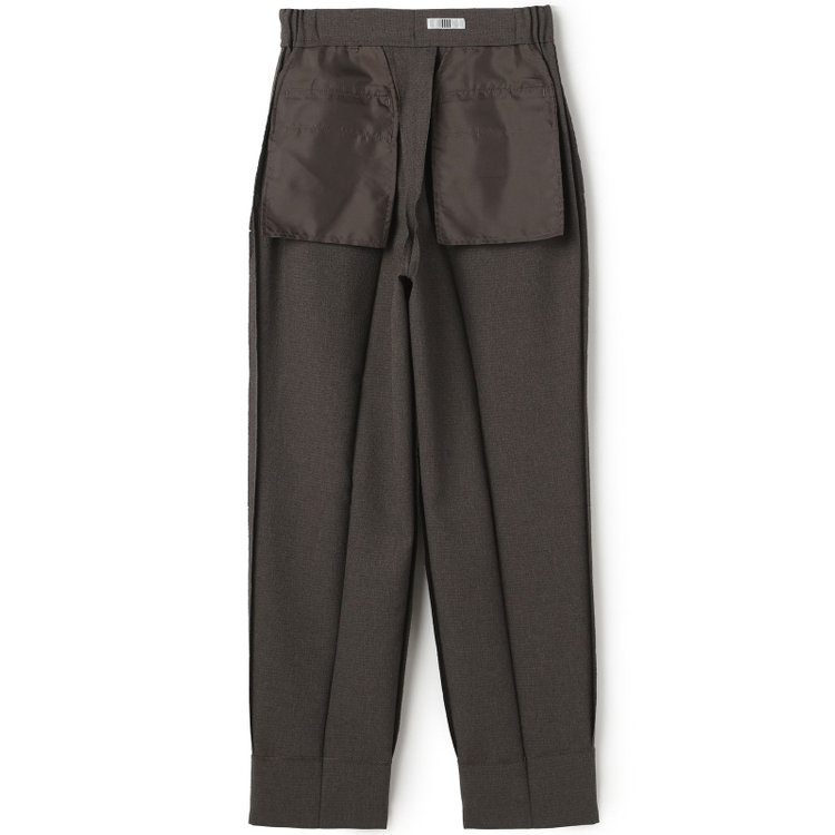 シルバーライン 【RELAX TAPERED 2】【春夏】 1釦パンツスーツ/ブラウン×シアサッカー/ウォッシャブル/※パンツ裾上げ済仕様 茶中間