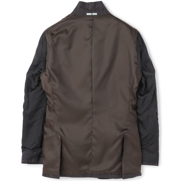 シルバーライン 【CLASSICO TAPERED】【秋冬】2釦シングルスーツ 1タック/ブラウン×ストライプ/REDA ACTIVE/NEW ZEALAND MERINO/SHOWER CLEAN/※裾上げ必要 茶濃色