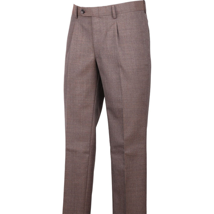 スーツセレクト 【発送在庫あり】【CLASSICO TAPERED】【春夏】2釦シングルスーツ 1タック/ブラウン/CANONICO 1663 fabric made in italy ブラウン系(茶)