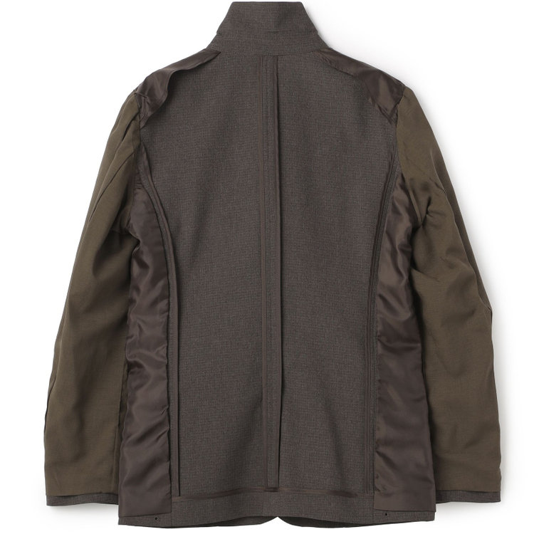 シルバーライン 【RELAX TAPERED 2】【春夏】 1釦パンツスーツ/ブラウン×シアサッカー/ウォッシャブル/※パンツ裾上げ済仕様 茶中間