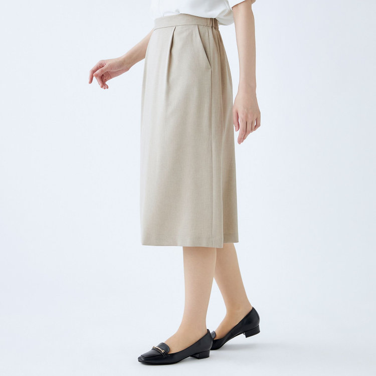 シルバーライン 【SL】【年間】セミフレアスカート/ベージュ/ウォッシャブル 茶淡色