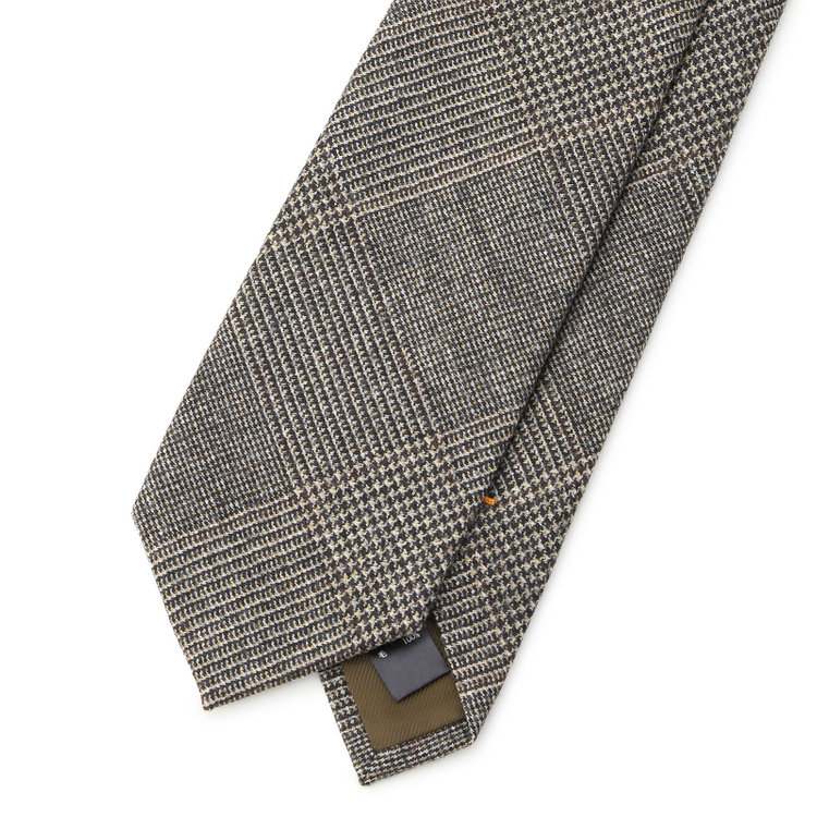 シルバーライン 【SILVER LINE】シルク グレンチェック柄ネクタイ 8.5cm幅/ ベージュ /猿田彦珈琲 SARUTAHIKO COFFEEコラボ その他