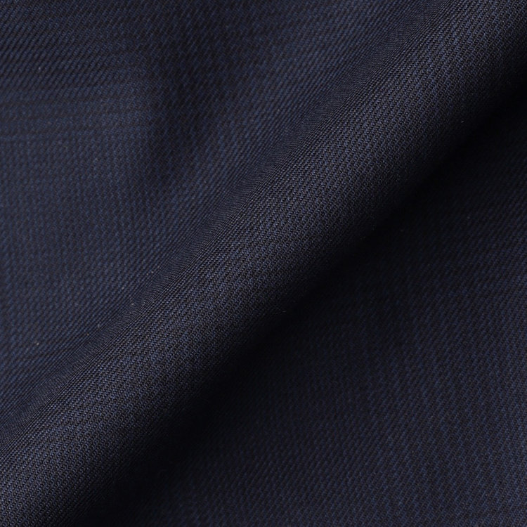 シルバーライン 【CLASSICO TAPERED】【春夏】1タックテーパードパンツ/ネイビー×グレンチェック/ウエストムーブ/※裾上げ必要 紺濃色
