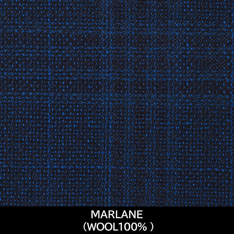 スーツセレクト 【国内縫製】【MEN'S】【パターンオーダー】【CLASSICO TAPERED S】【春夏】スーツ/ネイビー×チェック/MARLANE (WOOL100%) 紺中間
