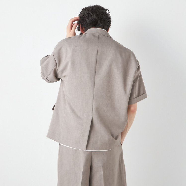 ブラックライン 「TailoredCasual」【春夏】ダブルブレストシャツジャケット/ブラウン その他