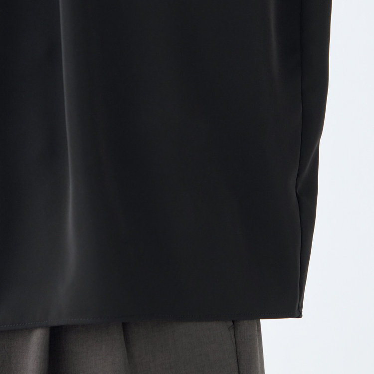 シルバーライン 【SL/7分袖】2WAYパールビジュー付きプルオーバー/ブラック 黒