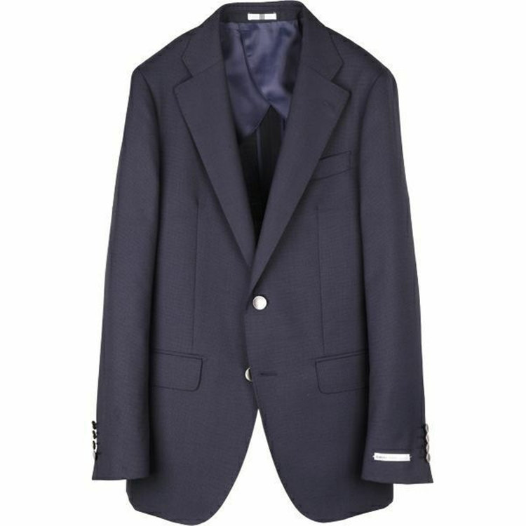 スーツセレクト 【WEB限定/OUTLET】【CLASSICO TAPERED】【年間】ウールブレンド2釦ジャケット/ネイビー×ソリッド+メタル釦 ネイビー系(紺)