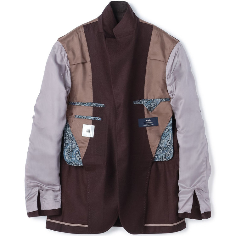 シルバーライン 【CLASSICO TAPERED】【秋冬】3釦段返りシングルスーツ 2タック/ワイン/ウエストムーブ/MARZOTTO/※裾上げ必要 赤濃色