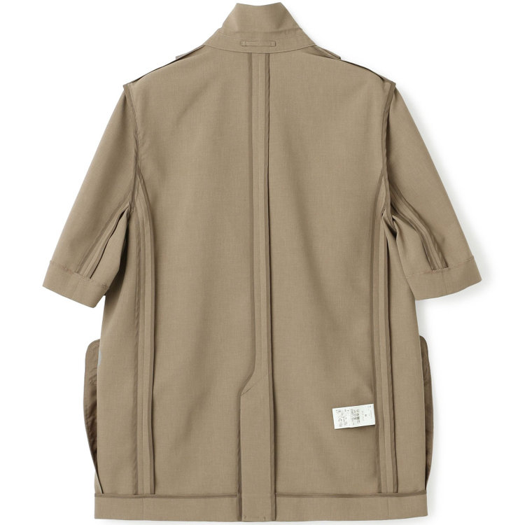 シルバーライン 【RELAX WIDE】【春夏】 2釦1掛けダブルジャケットワイドパンツスーツ/ベージュ/4S SUSTAINABILITY&ECOLOGY FABRIC/※パンツ裾上げ済仕様 グレー淡色