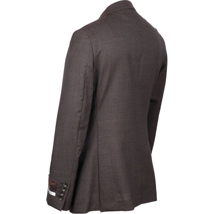 スーツセレクト 【発送在庫あり】【CLASSICO TAPERED】【春夏】2釦シングルスーツ 1タック/ダークブラウン/CANONICO 1663 fabric made in italy ブラウン系(茶)