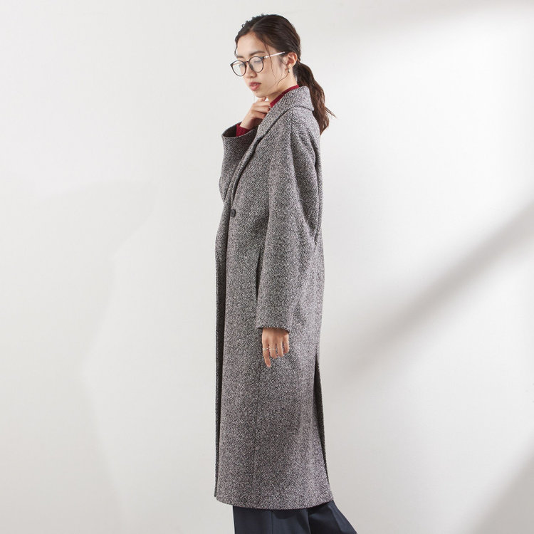 ブラックライン ダブルブレストロングチェスターコート/グレー グレー中間