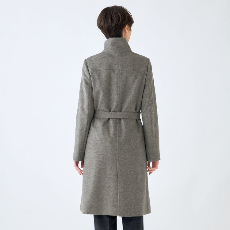 シルバーライン 【SL】ウールスタンドカラーベルテッドコート/グレー グレー中間