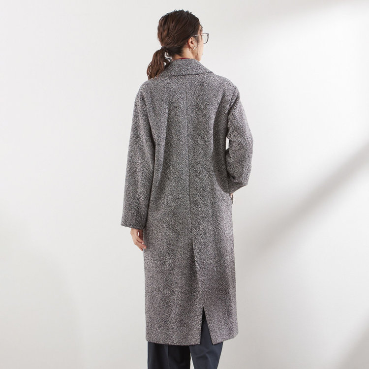 ブラックライン ダブルブレストロングチェスターコート/グレー グレー中間