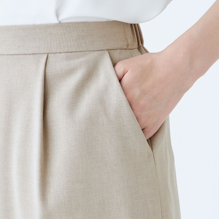 シルバーライン 【SL】【年間】セミフレアスカート/ベージュ/ウォッシャブル 茶淡色