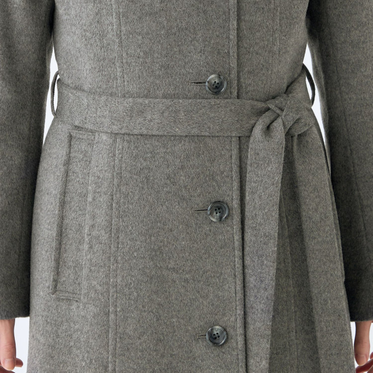 シルバーライン 【SL】ウールスタンドカラーベルテッドコート/グレー グレー中間