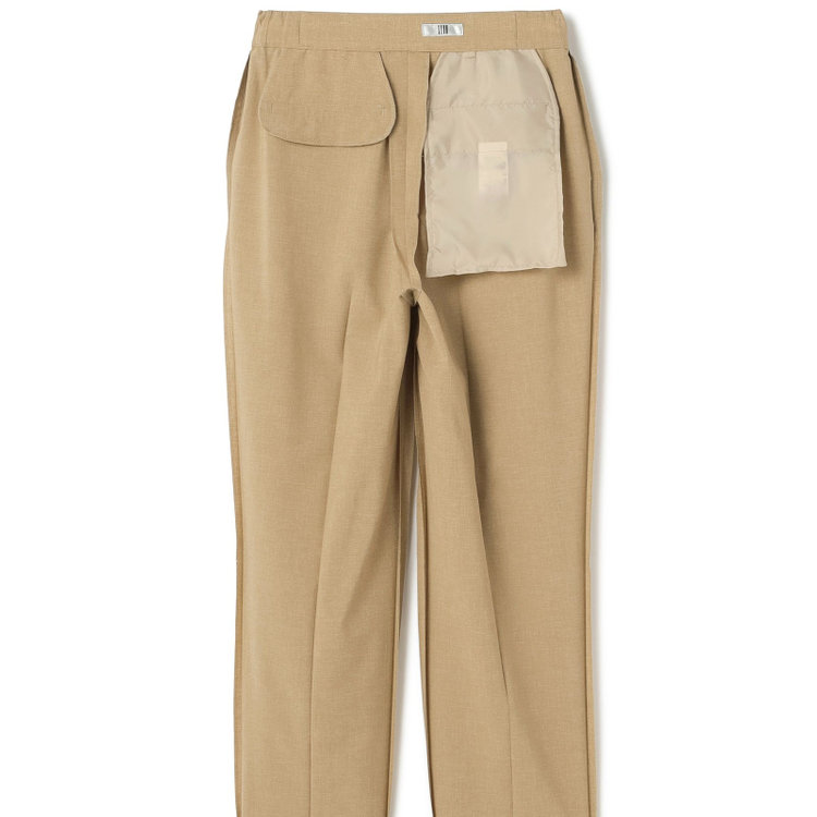 シルバーライン  【SL】【年間】センタープレスパンツ/ライトブラウン/ウォッシャブル/※裾上げ済仕様 茶淡色