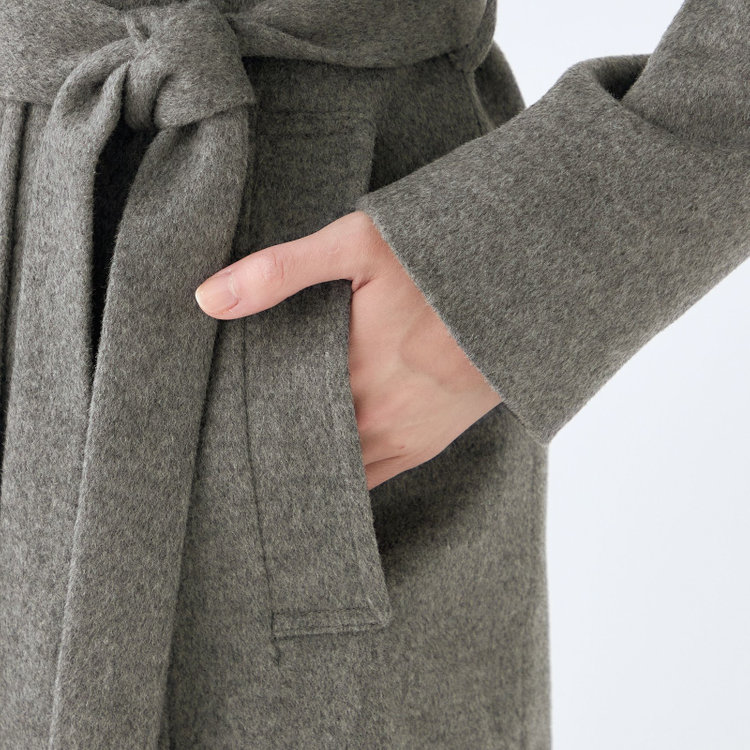 シルバーライン 【SL】ウールスタンドカラーベルテッドコート/グレー グレー中間