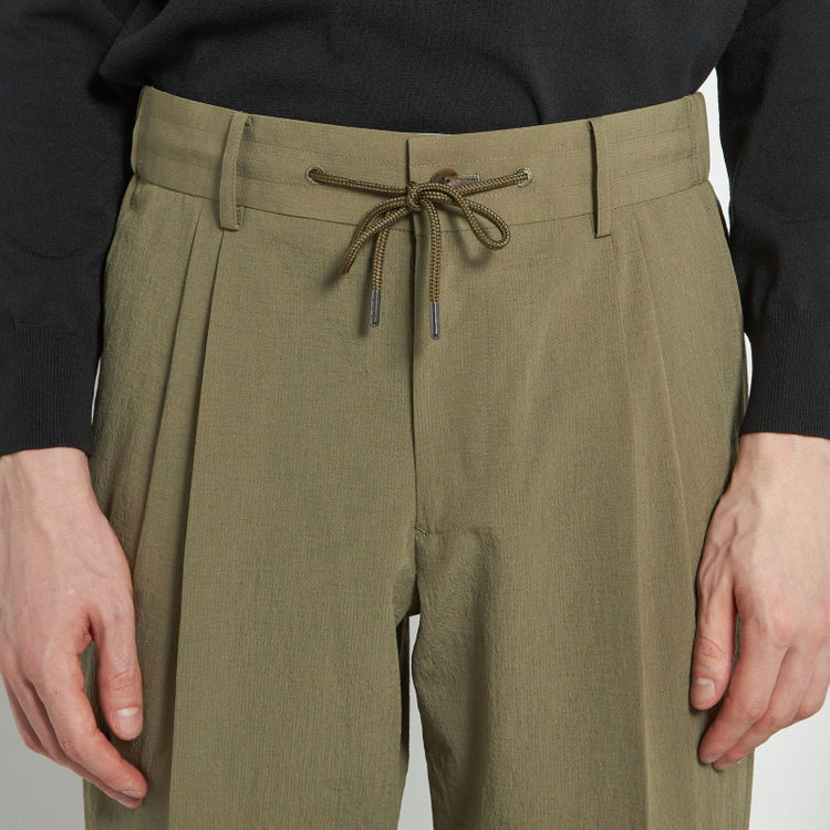 シルバーライン 【RBC】【春夏】2タックパンツ/カーキ/ウエストシャーリング仕様/4S AIR/※裾上げ必要 緑中間