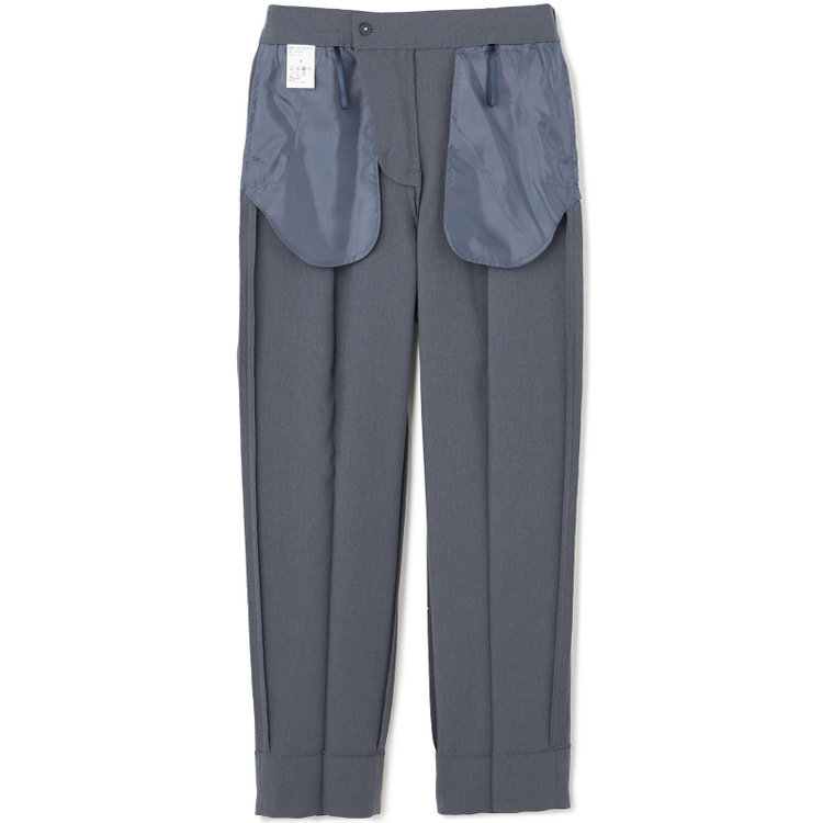 シルバーライン 【SILVER LINE】【年間】1釦シングルパンツスーツ/ネイビー/ウォッシャブル/ウエストシャーリング/4S SUSTAINABILITY&ECOLOGY FABRIC/※パンツ裾上げ済仕様 紺中間
