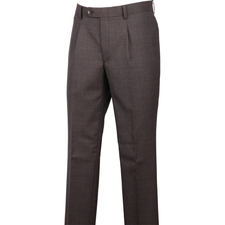 スーツセレクト 【発送在庫あり】【CLASSICO TAPERED】【春夏】2釦シングルスーツ 1タック/ダークブラウン/CANONICO 1663 fabric made in italy ブラウン系(茶)