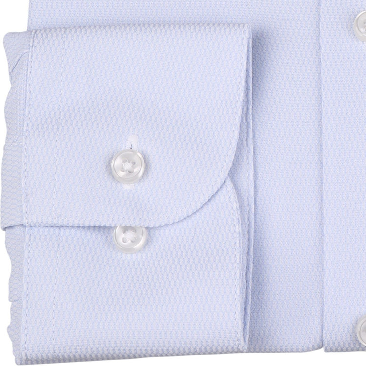 ブラックライン 【BL】ボタンダウンワイシャツ/サックス×ドビー/「4S」スーパーノンアイロン・ストレッチ 青濃色