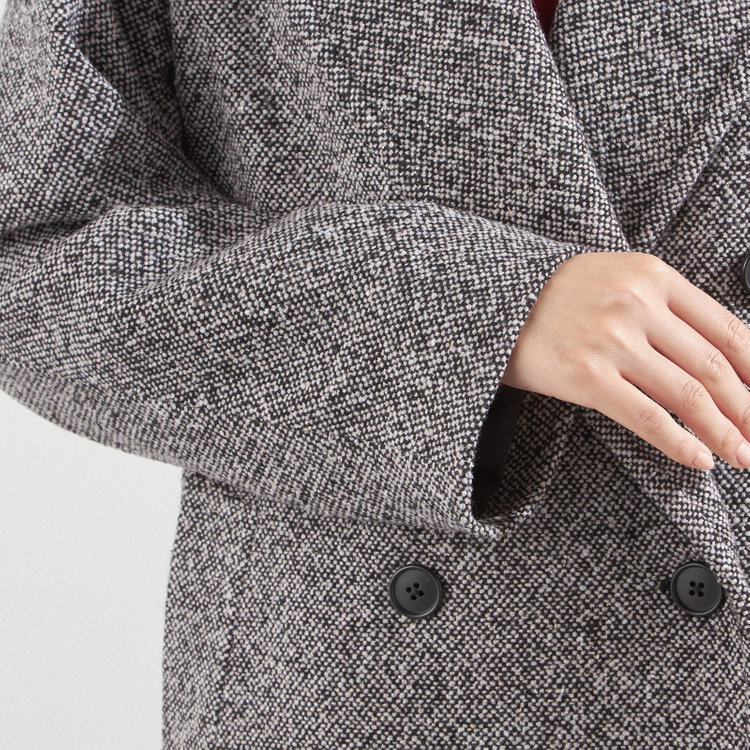 ブラックライン ダブルブレストロングチェスターコート/グレー グレー中間