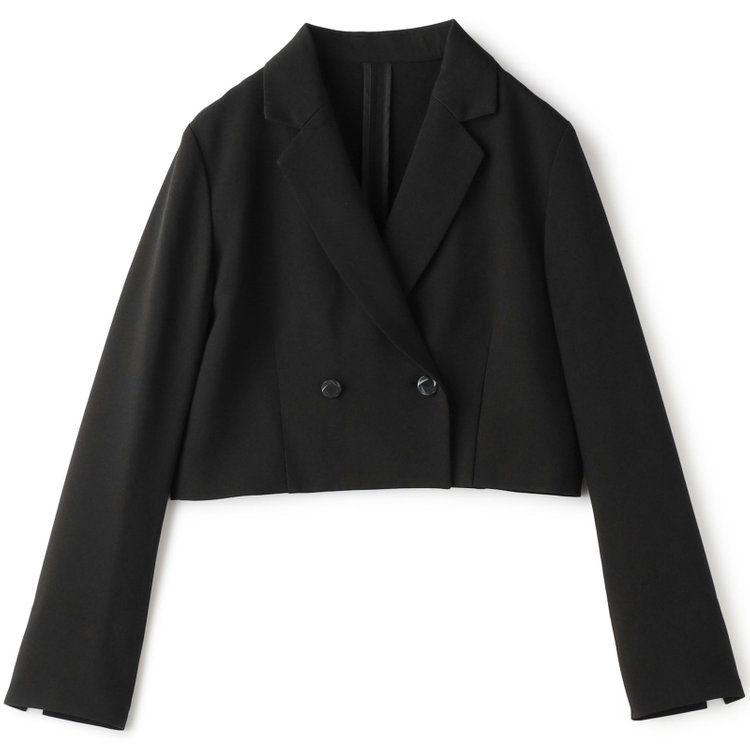 サマンサ 【SUIT SELECT×Samantha Thavasa】クロップドダブルジャケット/ブラック 黒