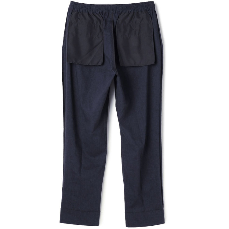 シルバーライン 【RBC】【春夏】オーバーサイズパンツ/ネイビー/ウエストシャーリング/ドローコード/裾上げ済仕様 紺中間