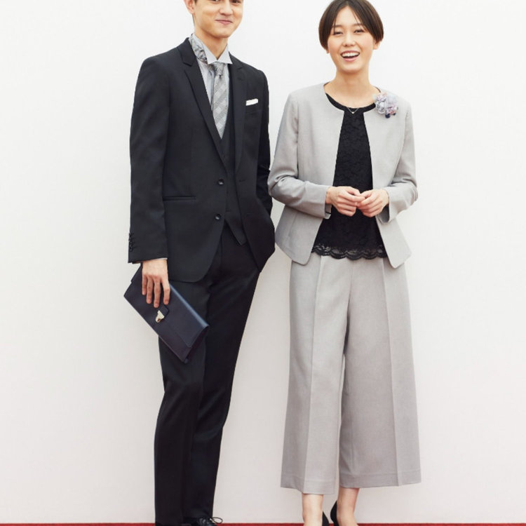 スーツセレクト コサージュ/グレー グレー系(灰)