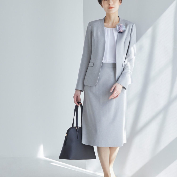 スーツセレクト コサージュ/グレー グレー系(灰)